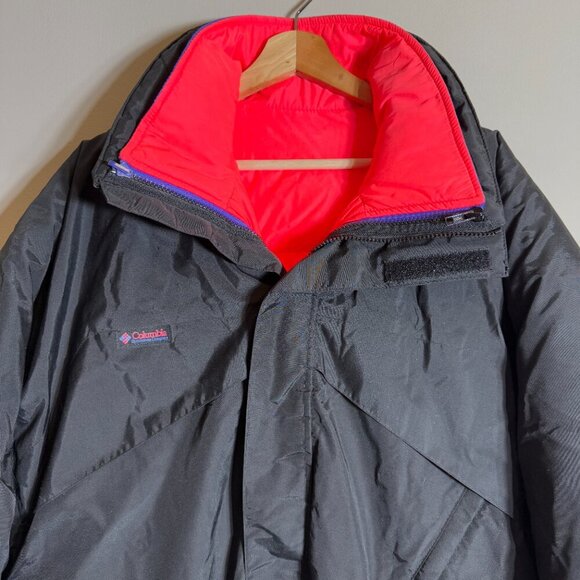 Vintage Columbia Whirlibird Radial Sleeve 3 in 1 Jacket Men's Large Black Neon - Picture 5 of 16